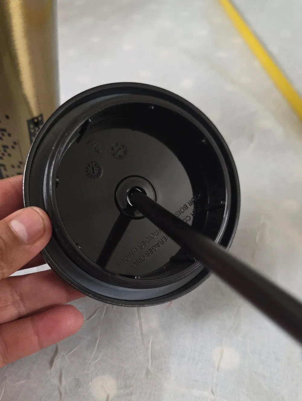 Starbucks Gold and Black NYC Stainless Steel Tumbler with Straw